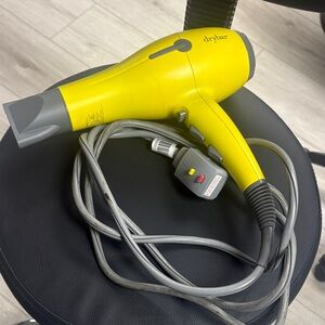 Drybar Vibrant Yellow Hair Dryer with Gray Details